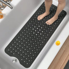 Anti-Slip Bath Mat With 200 Strong Suction Cups And Drainage Holes; 40 X 16-Inch Extra-Long Shower Mat; Mold-Resistant; Bathroom Mat Suitable For Bathtubs; 200 Strong Suction Cups And Drainage Holes, Mold-Resistant, And Machine-Washable