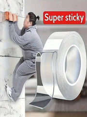 Heavy Duty Waterproof Double-Sided Nano Tape, (Length 1/3/5/10m, Thickness 1.2mm) - Super Sticky, Reusable And Multi-Purpose Adhesive, Ideal For Christmas Decorations, DIY Crafts, And Everyday Household Use
