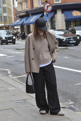Vintage Style Woolen Office Coat