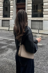 Chic Matte Leather Moto Jacket