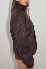 Vintage Collared Long Sleeve Jacket