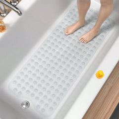 Anti-Slip Bath Mat With 200 Strong Suction Cups And Drainage Holes; 40 X 16-Inch Extra-Long Shower Mat; Mold-Resistant; Bathroom Mat Suitable For Bathtubs; 200 Strong Suction Cups And Drainage Holes, Mold-Resistant, And Machine-Washable