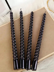 10-Inch 2.0*25cm Taper Candle Set (4pcs), Real Dripless Taper Candles, 8-Hour Clean Burning Candle Sticks, Elegant Dinner Candles, Wedding Candles