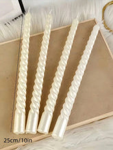 10-Inch 2.0*25cm Taper Candle Set (4pcs), Real Dripless Taper Candles, 8-Hour Clean Burning Candle Sticks, Elegant Dinner Candles, Wedding Candles