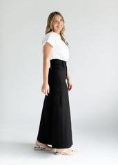 Camellia A-Line Cotton Twill Maxi Skirt - FINAL SALE