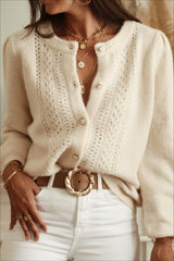 Vintage Hollow Out Knit Cardigan Sweater
