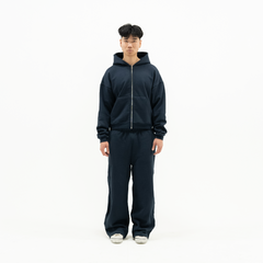 600 GSM 'Dark Navy' Zip-Up Hoodie