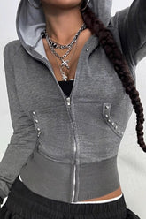 Minimalist Slim Fit Printed Hoodie