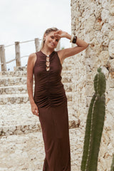 Brody Midi Dress - Chocolate