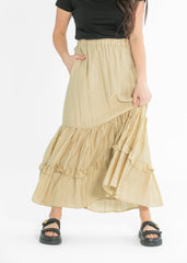 Ruffled Detail Midi Skirt - FINAL SALE