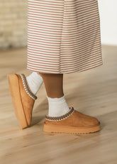 Steve Madden® Selena Chestnut Suede Platform Slippers - FINAL SALE