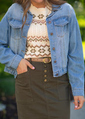 Shea Medium Wash Lightweight Denim Jacket