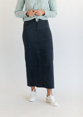 Stella Navy Denim Maxi Skirt - FINAL SALE