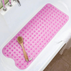 Anti-Slip Bath Mat With 200 Strong Suction Cups And Drainage Holes; 40 X 16-Inch Extra-Long Shower Mat; Mold-Resistant; Bathroom Mat Suitable For Bathtubs; 200 Strong Suction Cups And Drainage Holes, Mold-Resistant, And Machine-Washable