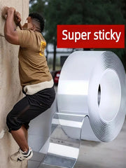 Heavy Duty Waterproof Double-Sided Nano Tape, (Length 1/3/5/10m, Thickness 1.2mm) - Super Sticky, Reusable And Multi-Purpose Adhesive, Ideal For Christmas Decorations, DIY Crafts, And Everyday Household Use