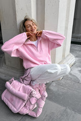 Oversized Fleece Collar Hoodie