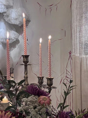 10-Inch 2.0*25cm  Taper Candle Set (4pcs), Real Dripless Taper Candles, 8-Hour Clean Burning Candle Sticks, Elegant Dinner Candles, Wedding Candles