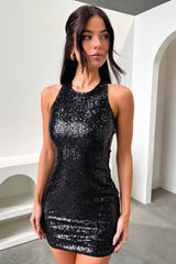 Evanka Dress - Black Sequin