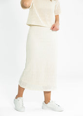 Cheese Board Open Knit Midi Skirt - FINAL SALE