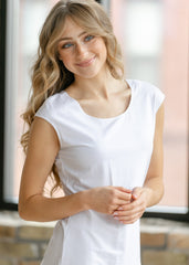 Classic White Cap Sleeve Tank