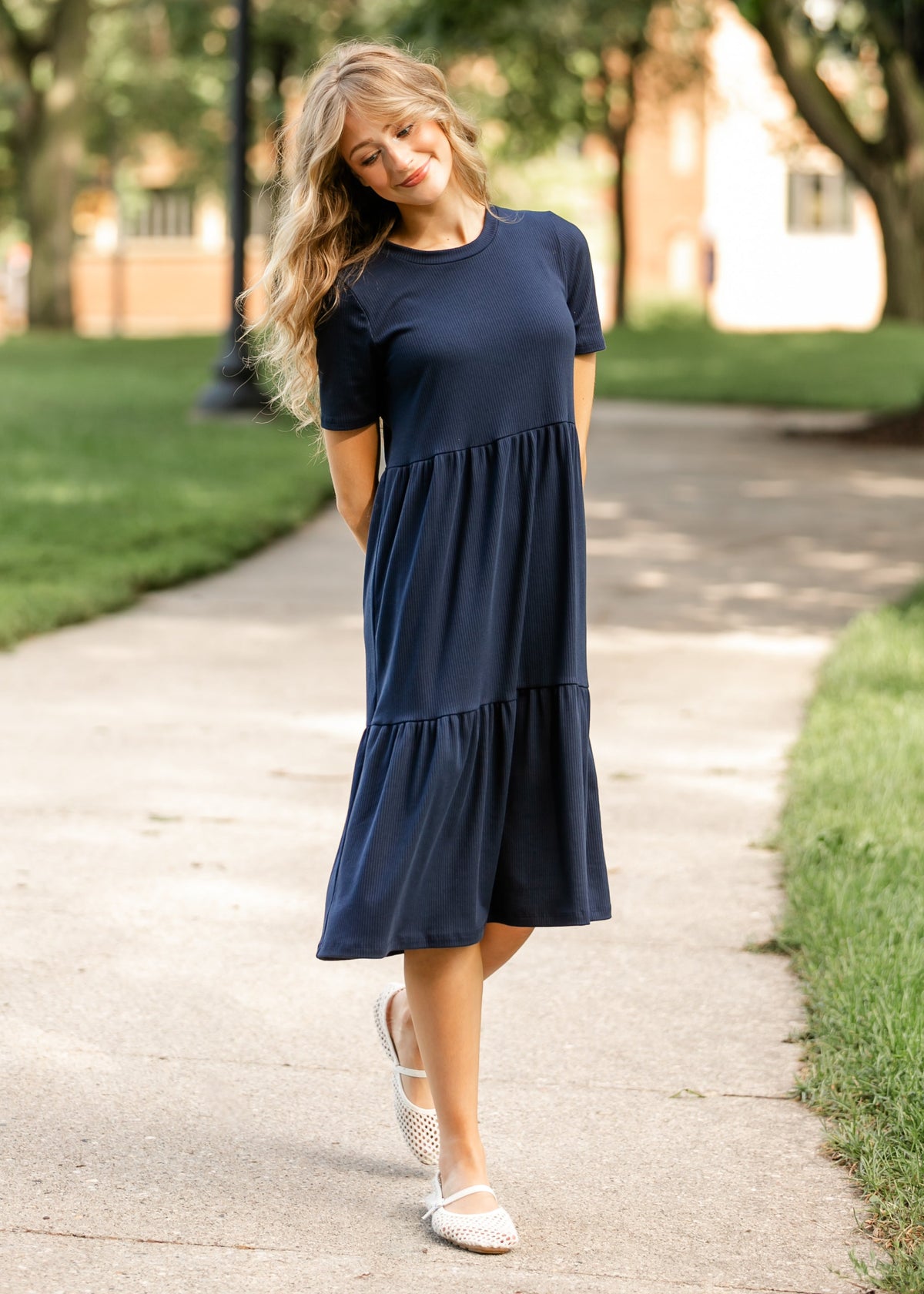 Clemintine Ribbed Midi Dress - FINAL SALE