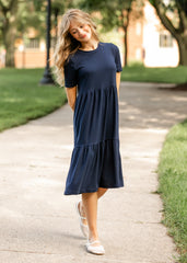 Clemintine Ribbed Midi Dress - FINAL SALE