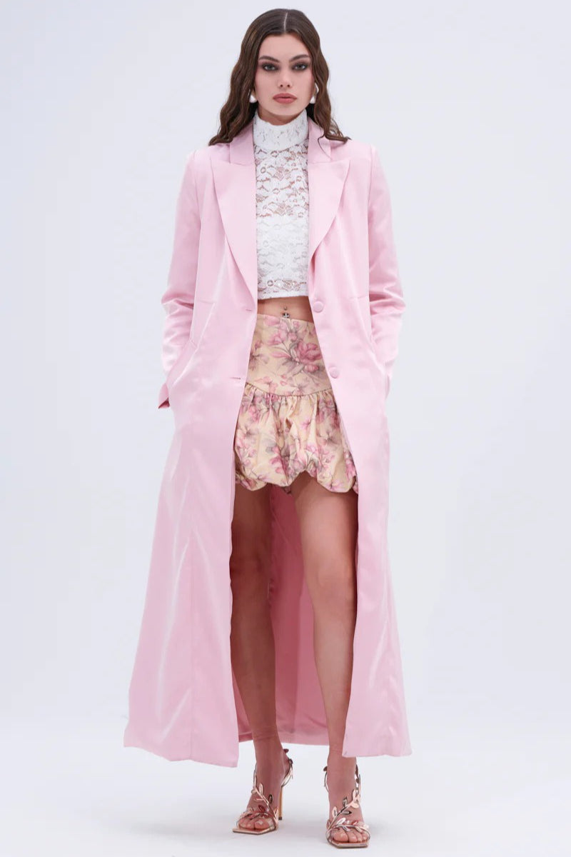 French Chic Knee-Length Overcoat