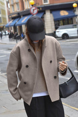 Vintage Style Woolen Office Coat