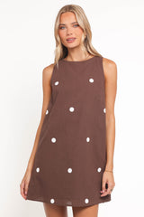 Chantelle Mini Dress - Chocolate Polka Dot