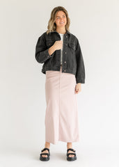 Stella Rose Denim Maxi Skirt - FINAL SALE