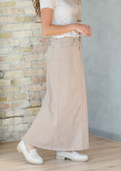 Stella Simply Taupe Denim Maxi Skirt
