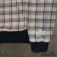 Street Style Reversible Plaid Hoodie